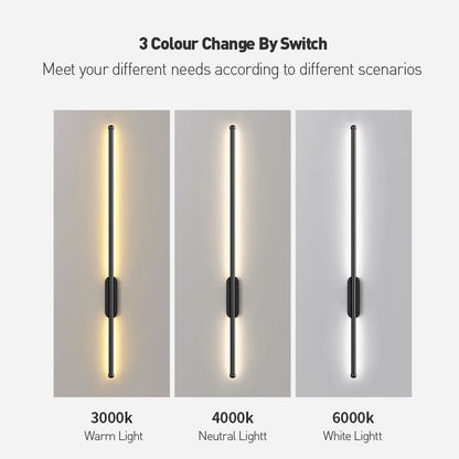 linear warm light LED wall light