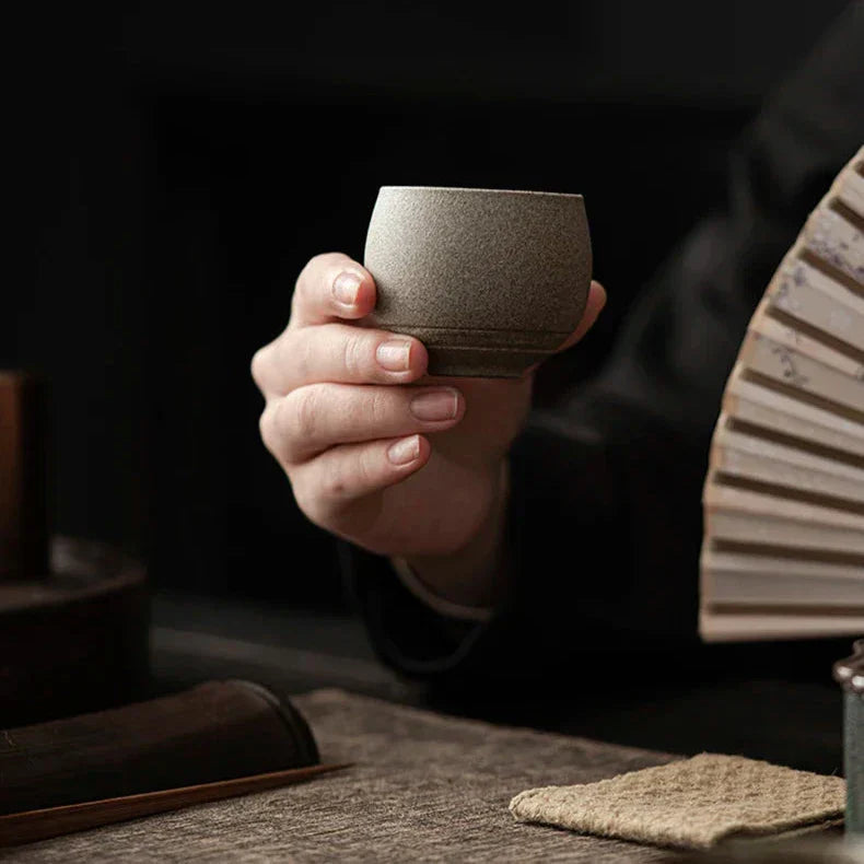 Ceramic Espresso Cups – Handmade Stoneware – Japandi Design