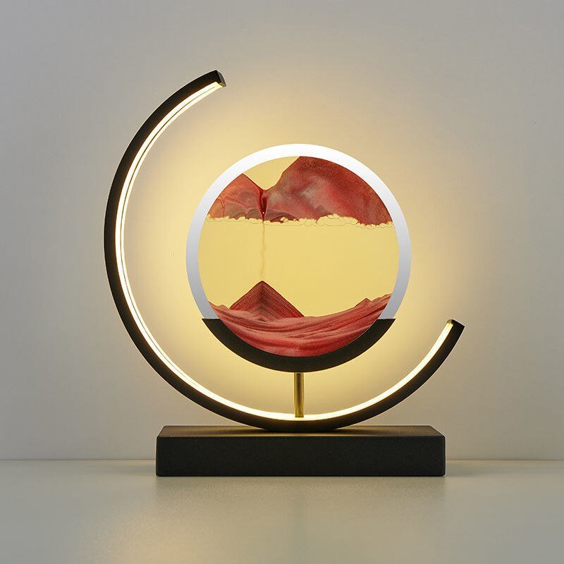 Quicksand Table Lamp – 360° Rotation – Warm LED – Decorative Home Light