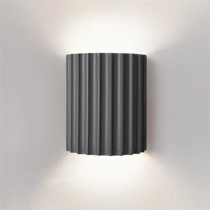 Resin Wall Lamp – Ribbed Design – E27 – Indoor Wall Light