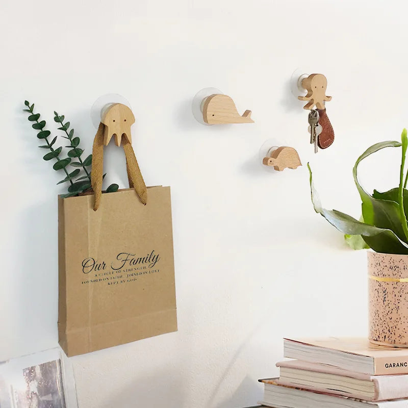 Wooden Wall Hooks – Animal Designs – Scandinavian Style