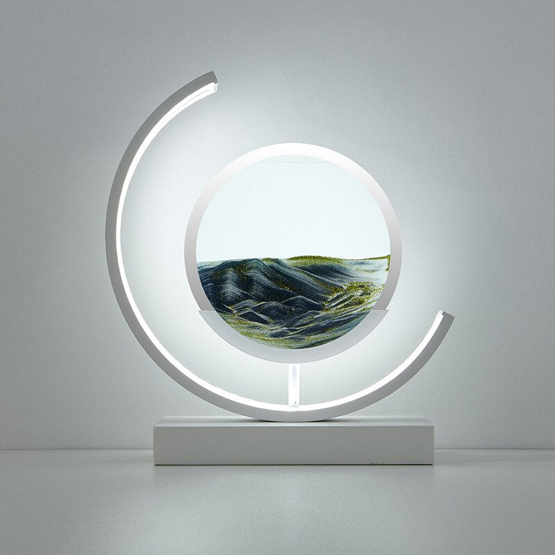 Quicksand Table Lamp – 360° Rotation – Warm LED – Decorative Home Light