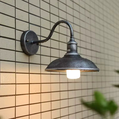 Industrial Outdoor Wall Light Cast Iron 