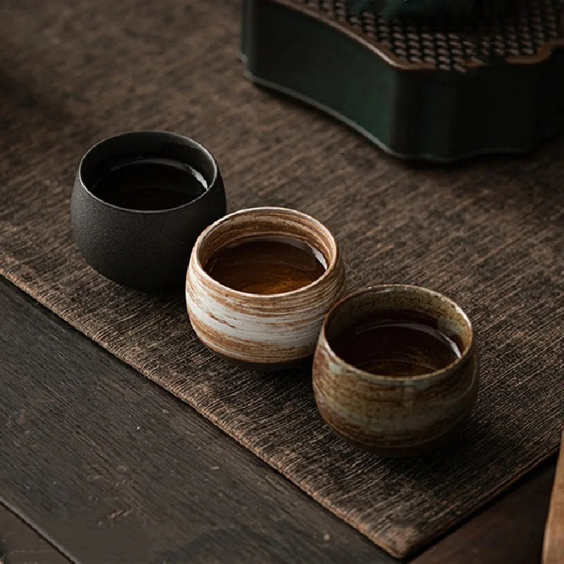 Ceramic Espresso Cups – Handmade Stoneware – Japandi Design