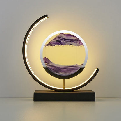Quicksand Table Lamp – 360° Rotation – Warm LED – Decorative Home Light
