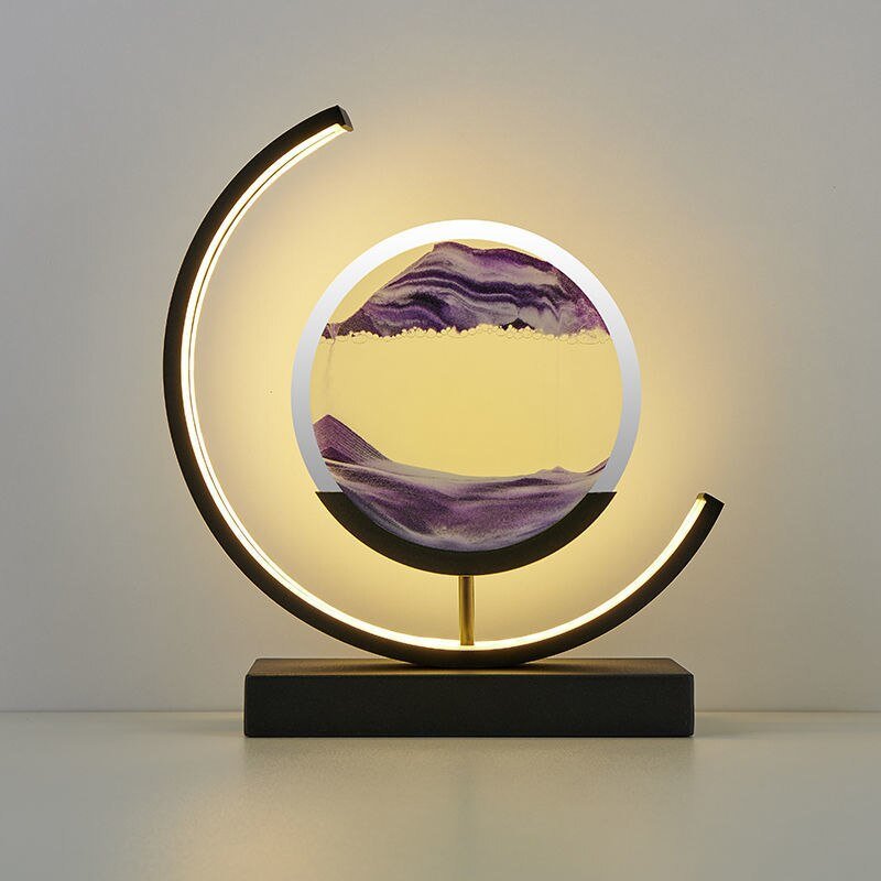 Quicksand Table Lamp – 360° Rotation – Warm LED – Decorative Home Light