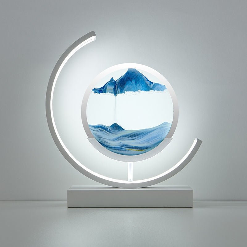 Quicksand Table Lamp – 360° Rotation – Warm LED – Decorative Home Light