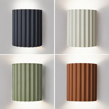 Resin Wall Lamp – Ribbed Design – E27 – Indoor Wall Light