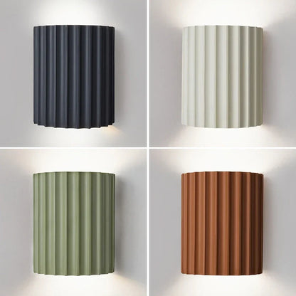 Resin Wall Lamp – Ribbed Design – E27 – Indoor Wall Light