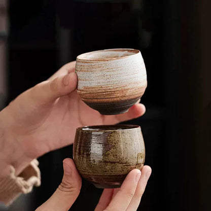 Ceramic Espresso Cups – Handmade Stoneware – Japandi Design