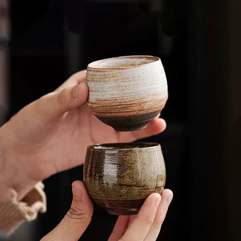 Ceramic Espresso Cups – Handmade Stoneware – Japandi Design