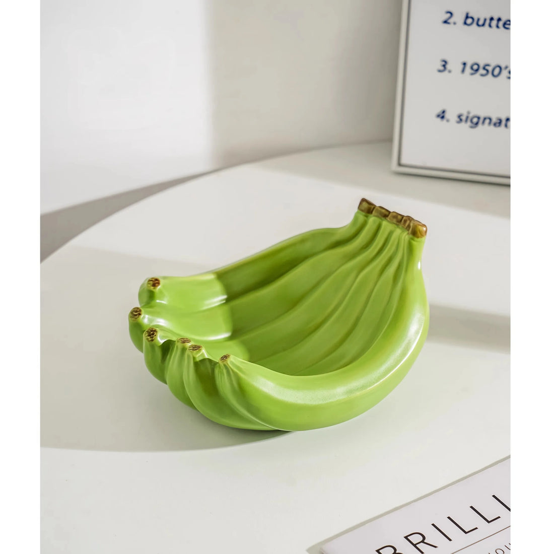 Creative Banana Shaped Storage Tray, Ceramic Fruit Tray, Household Snack Storage Tray, Living Room Desktop Storage Container