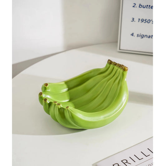 Creative Banana Shaped Storage Tray, Ceramic Fruit Tray, Household Snack Storage Tray, Living Room Desktop Storage Container