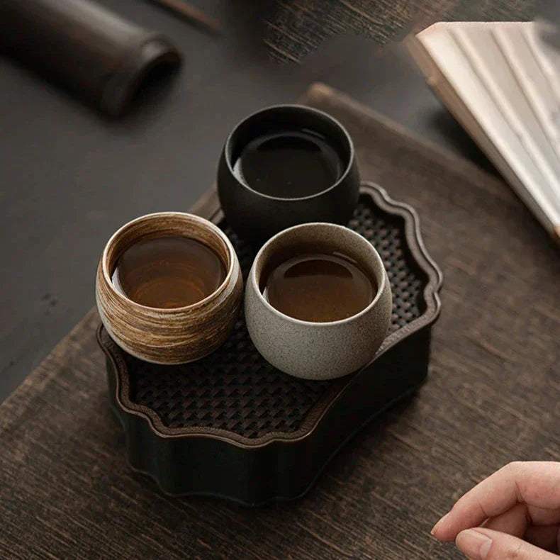 Ceramic Espresso Cups – Handmade Stoneware – Japandi Design