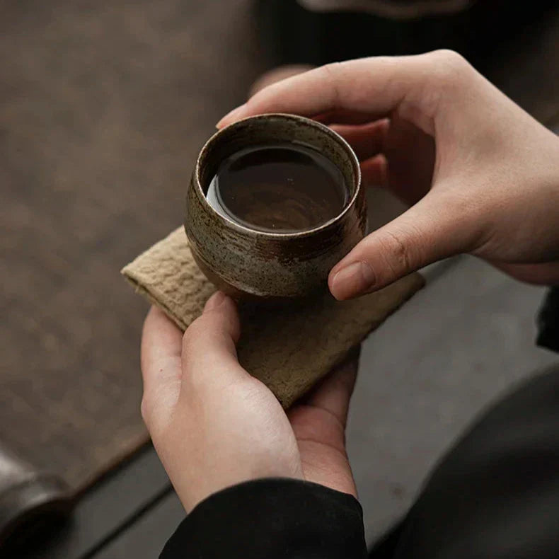 Ceramic Espresso Cups – Handmade Stoneware – Japandi Design