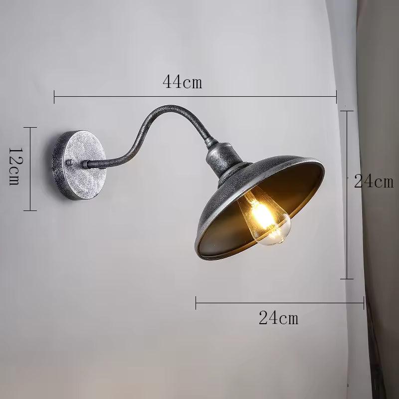 Industrial Outdoor Wall Light Cast Iron 