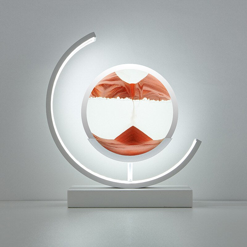 Quicksand Table Lamp – 360° Rotation – Warm LED – Decorative Home Light