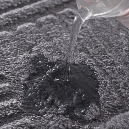 thick absorbent striped bath mat