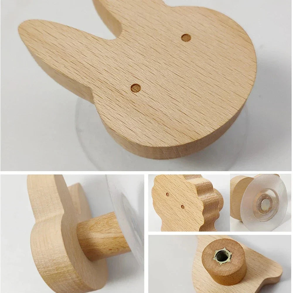 Wooden Wall Hooks – Animal Designs – Scandinavian Style