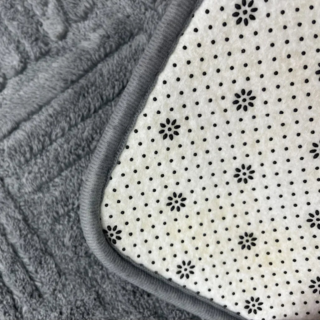 thick absorbent striped bath mat