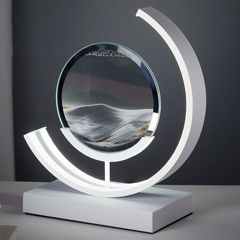 Quicksand Table Lamp – 360° Rotation – Warm LED – Decorative Home Light