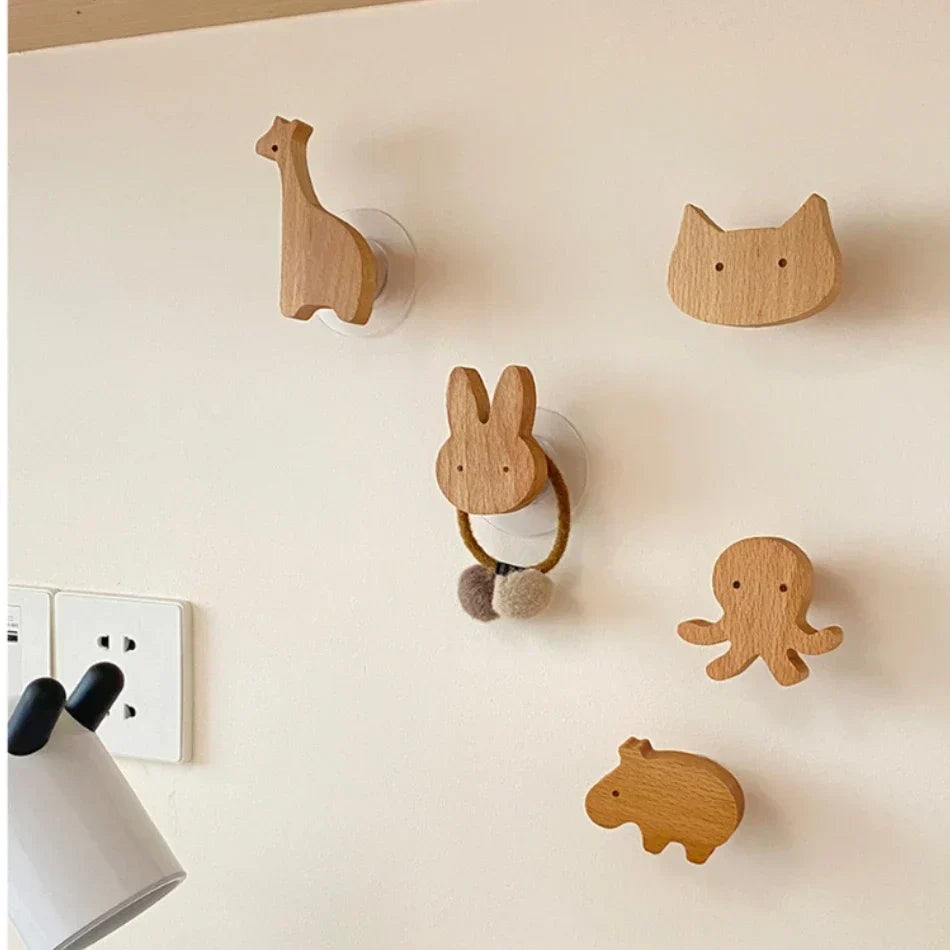 Wooden Wall Hooks – Animal Designs – Scandinavian Style