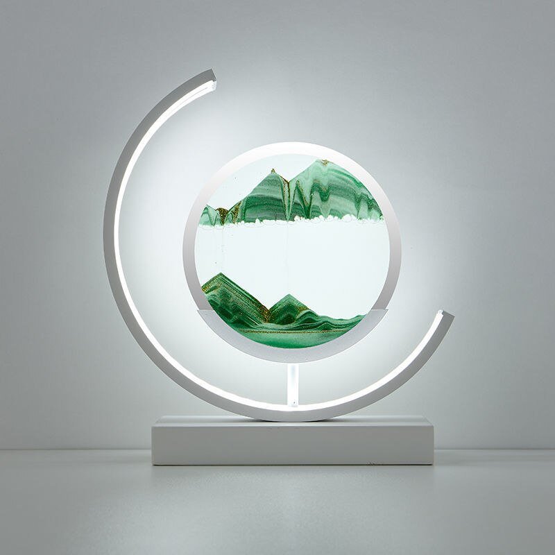 Quicksand Table Lamp – 360° Rotation – Warm LED – Decorative Home Light
