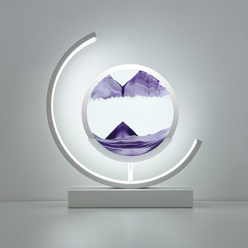 Quicksand Table Lamp – 360° Rotation – Warm LED – Decorative Home Light