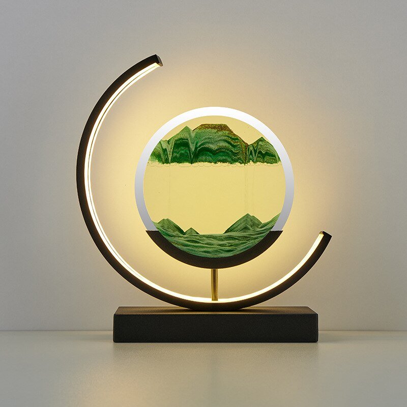 Quicksand Table Lamp – 360° Rotation – Warm LED – Decorative Home Light