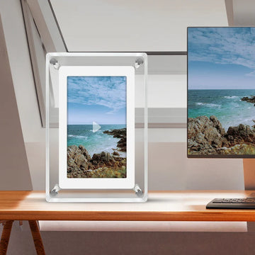 Digital Photo Frame – 5-Inch IPS Display – Rechargeable – Acrylic Design