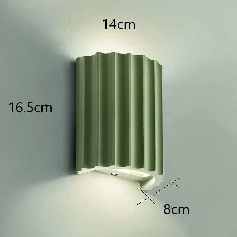Resin Wall Lamp – Ribbed Design – E27 – Indoor Wall Light