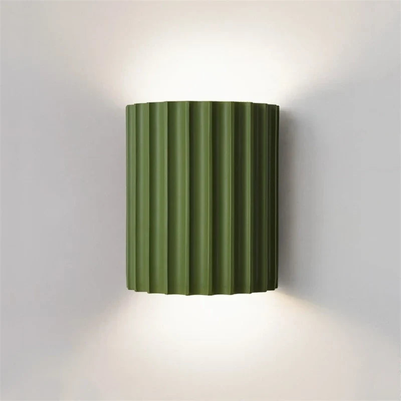 Resin Wall Lamp – Ribbed Design – E27 – Indoor Wall Light