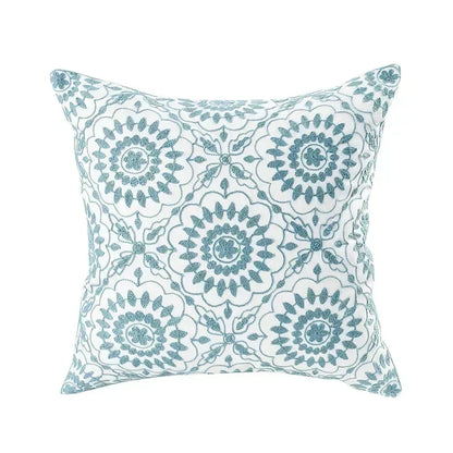 Embroidered Cushion Cover – Floral Pattern – Cotton Blend