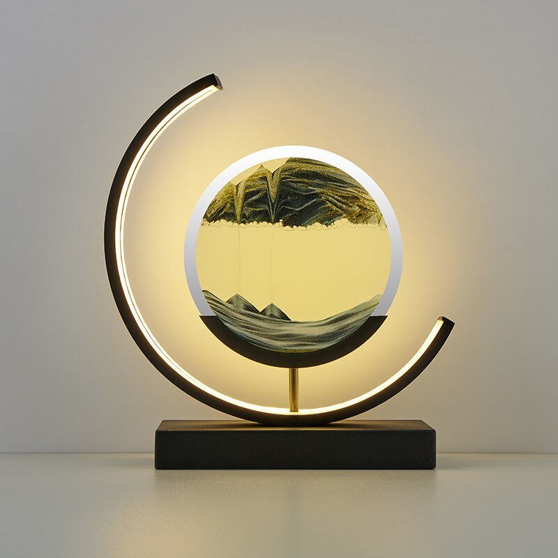 Quicksand Table Lamp – 360° Rotation – Warm LED – Decorative Home Light