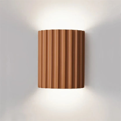 Resin Wall Lamp – Ribbed Design – E27 – Indoor Wall Light