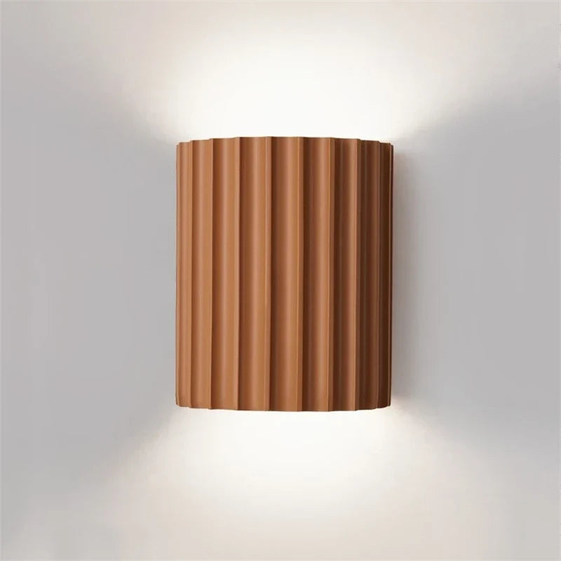 Resin Wall Lamp – Ribbed Design – E27 – Indoor Wall Light
