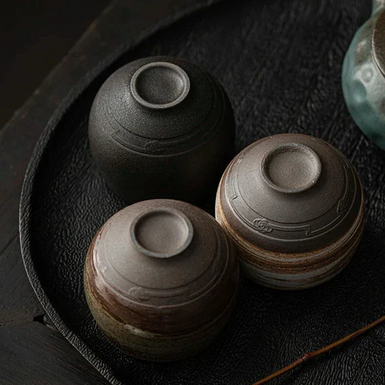 Ceramic Espresso Cups – Handmade Stoneware – Japandi Design