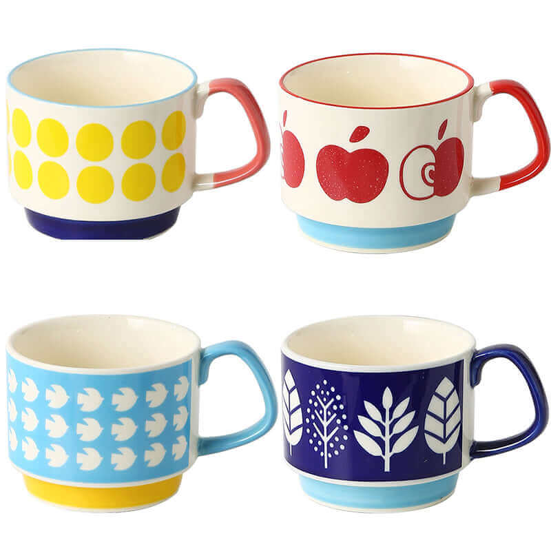 Retro Coffee Mug – Ceramic – 300ml – Mid-Century Design