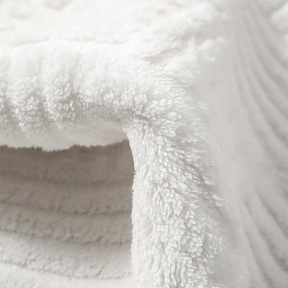 thick absorbent striped bath mat