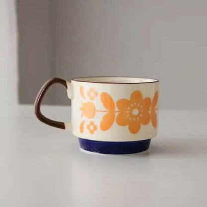 Retro Coffee Mug – Ceramic – 300ml – Mid-Century Design