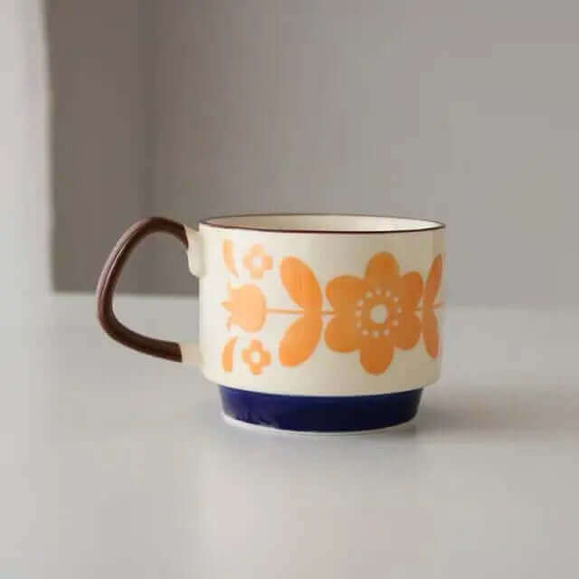 Retro Coffee Mug – Ceramic – 300ml – Mid-Century Design