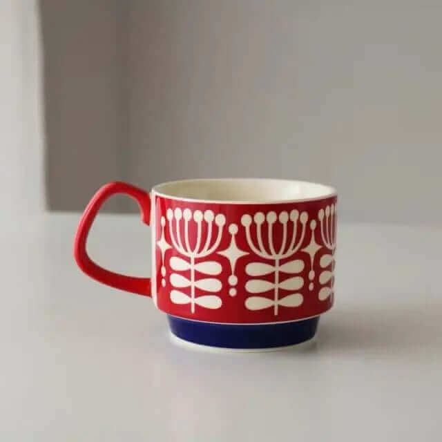 Retro Coffee Mug – Ceramic – 300ml – Mid-Century Design