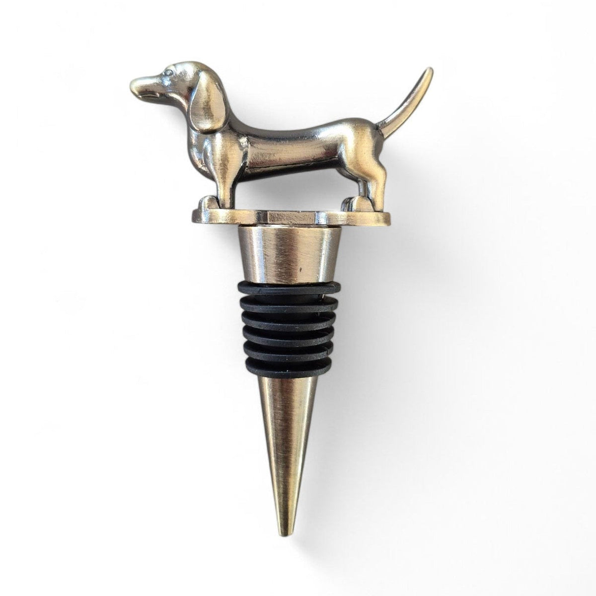 Dachshund Wine Stopper Decorative Design Metal Finish