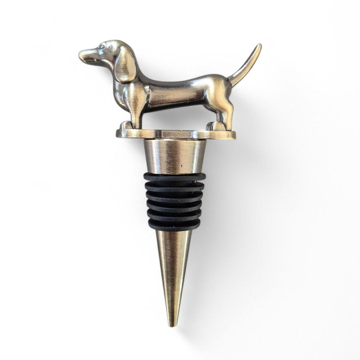 Dachshund Wine Stopper Decorative Design Metal Finish