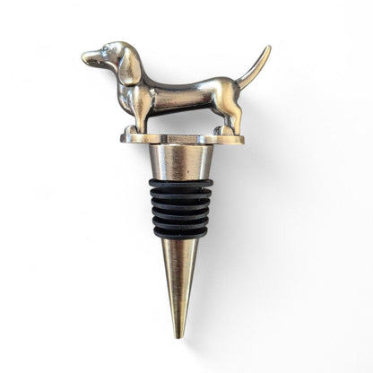 Dachshund Wine Stopper Decorative Design Metal Finish