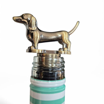 Dachshund Wine Stopper Decorative Design Metal Finish