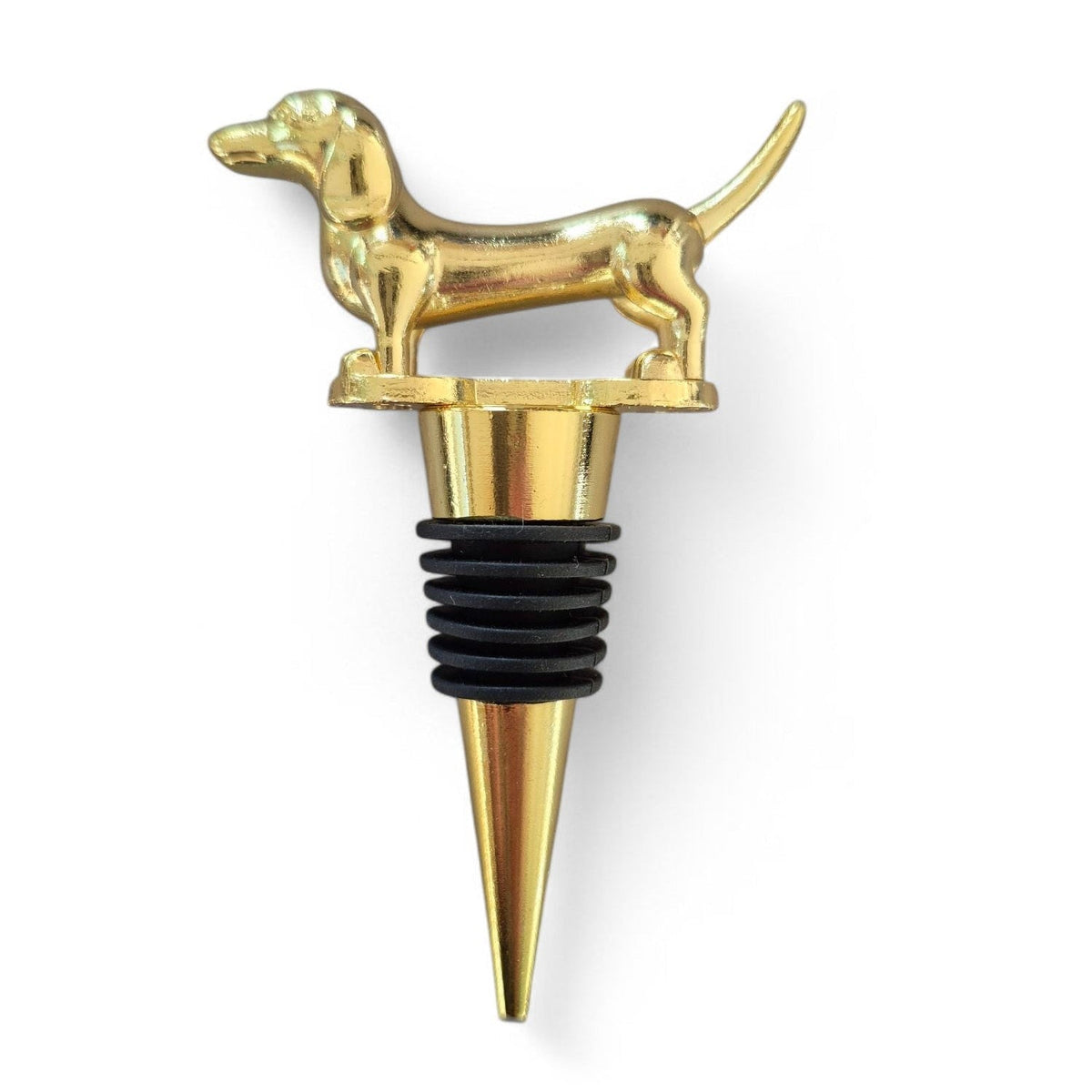 Dachshund Wine Stopper Decorative Design Metal Finish