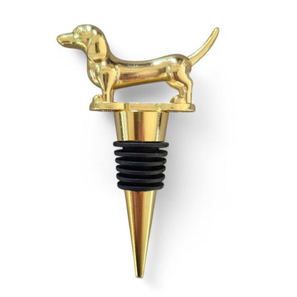 Dachshund Wine Stopper Decorative Design Metal Finish