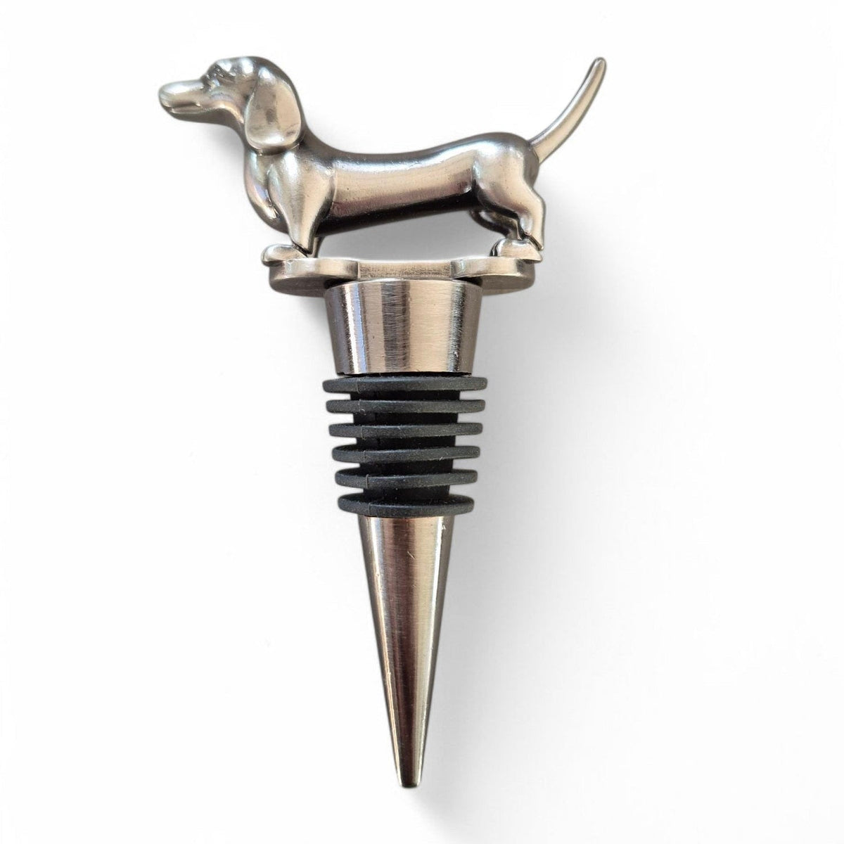 Dachshund Wine Stopper Decorative Design Metal Finish