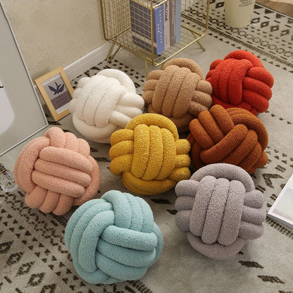 Knot Cushion Soft Teddy Fabric For Home